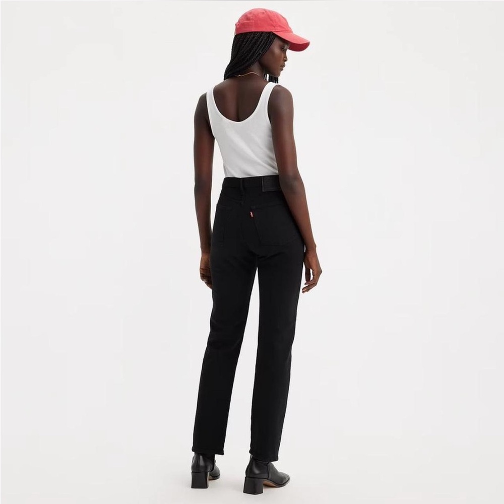 Levi's wedgie straight leg black jeans